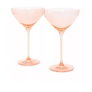 Estelle colored glass martini glasses color blush.